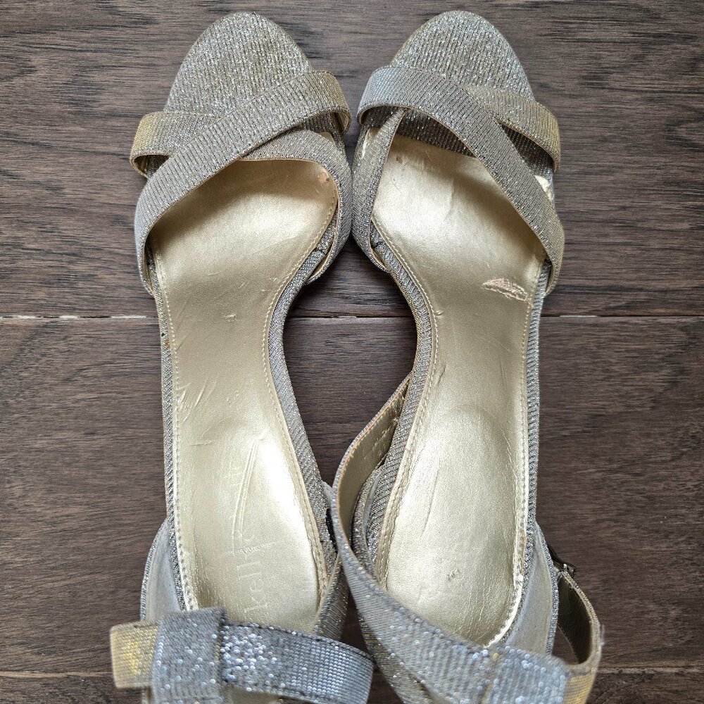 Silver and gold sandals